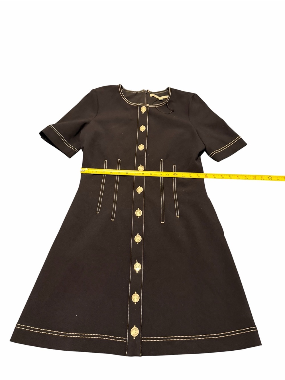 Veronica Beard Navy Dress with Cream Contrast Stitching midi dress,sz6, pre-owne - Picture 12 of 14